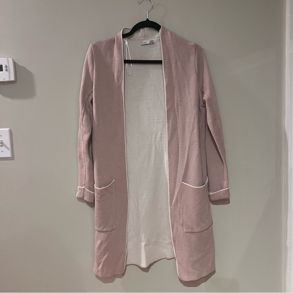 Dex Pink Long Sleeve Cardigan Sweater